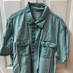 Men's Outdoor Life Trail Shirt Teal Button-Up